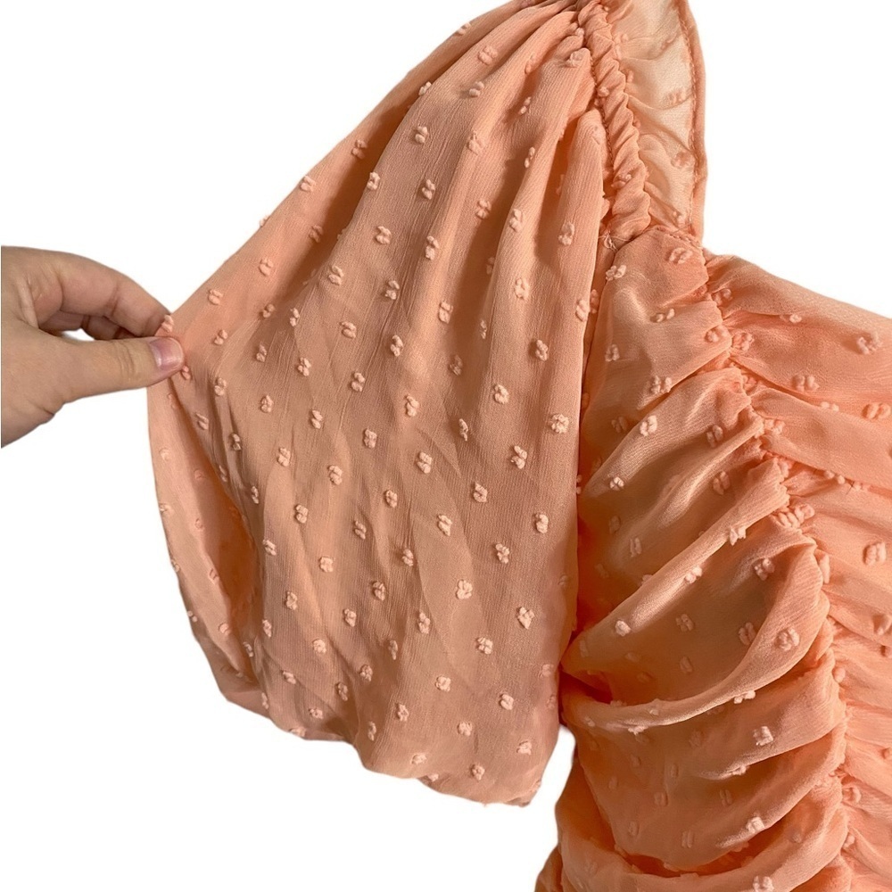 Curvy Girl by Ashley Stewart Orange Ruched Crop Top - Picture 5 of 13